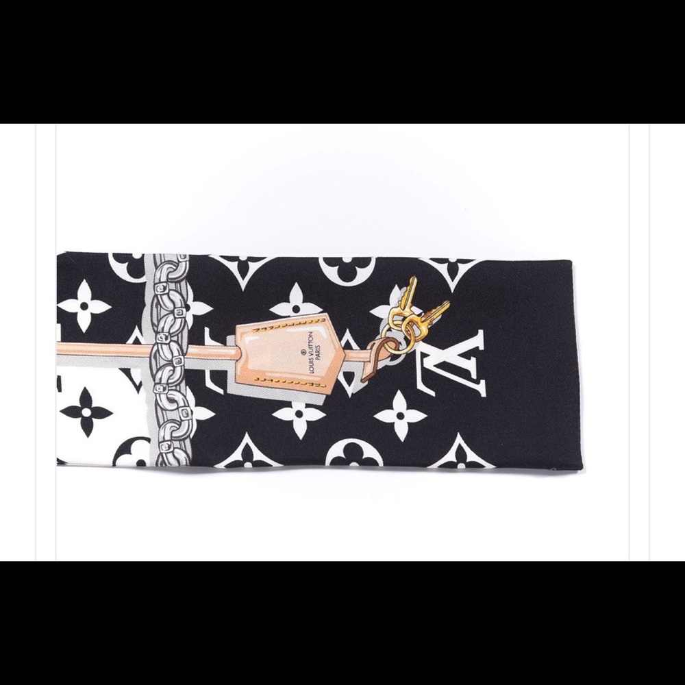 Silk Monogram Confidential Bandeau Black